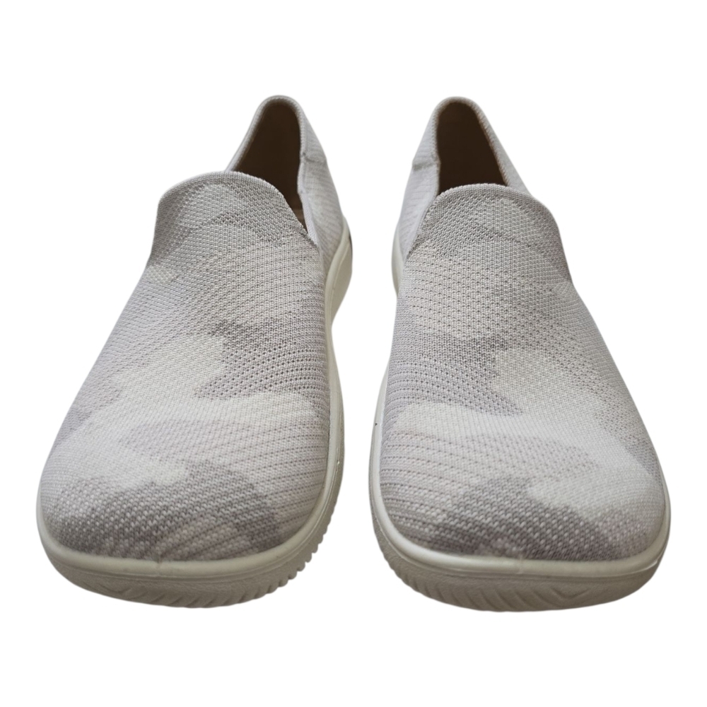Keen KNX Knit Slip-on Sneakers Silver Birch Camo 9.5 White/Grey Sock Barefoot - Picture 4 of 9